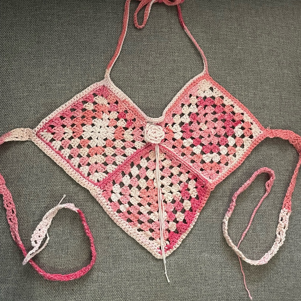 Handmade strawberry crochet top